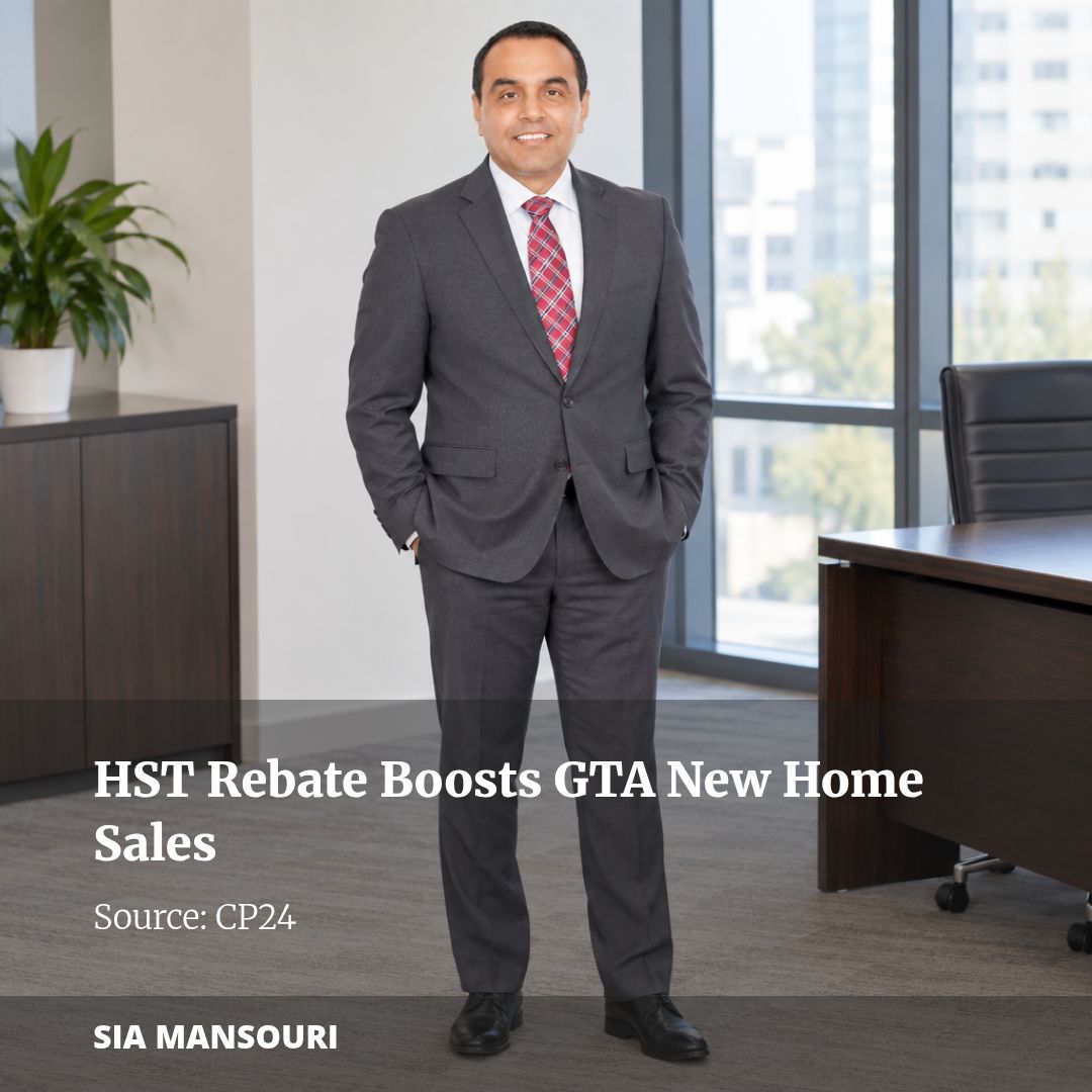 New report suggests HST rebate continues to boost single-family new home sales across GTA