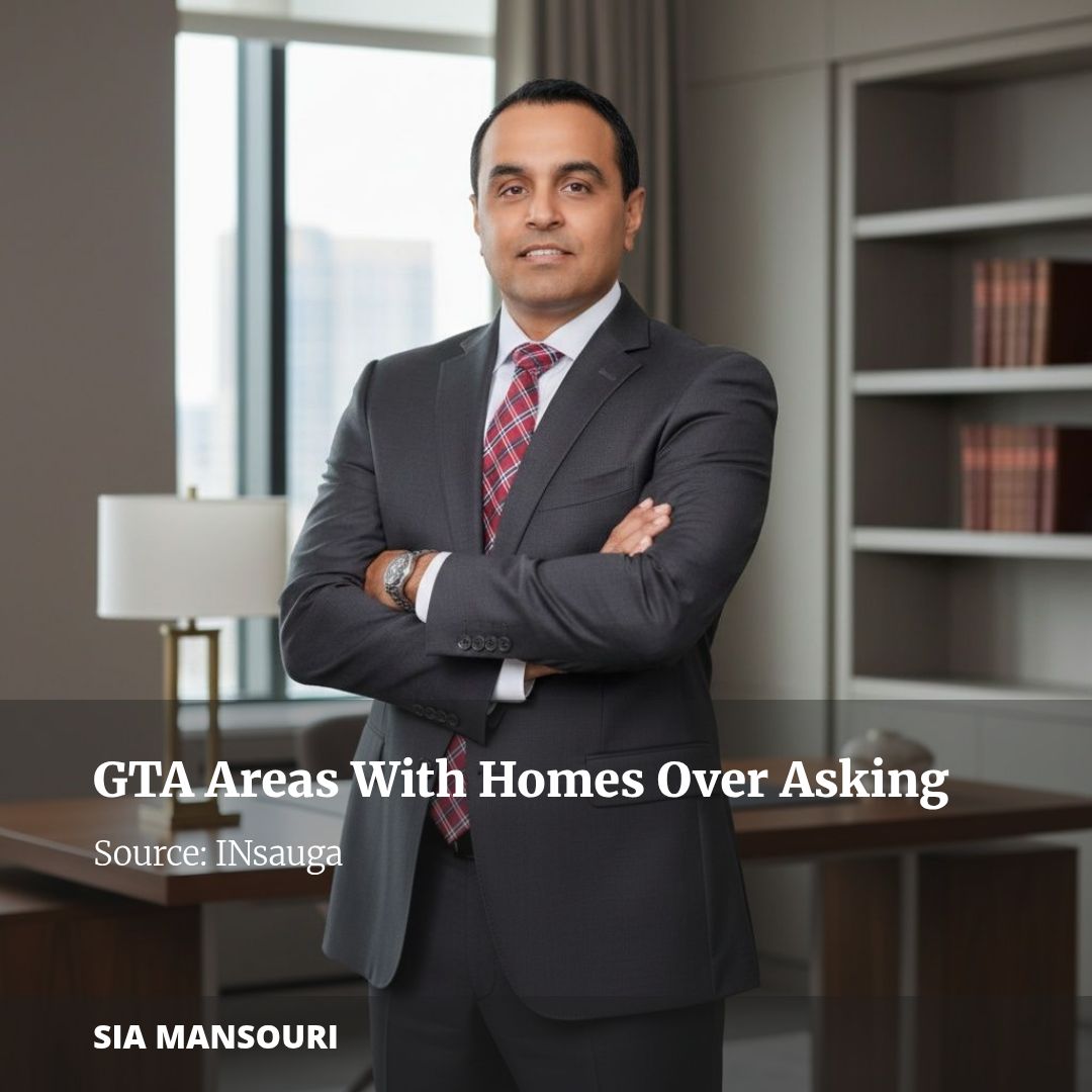Neighbourhoods where homes are selling for over asking in the Greater Toronto Area