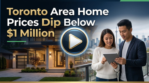 Toronto Area Home Prices Dip Below $1 Million